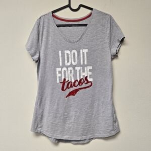 BCG I do it for the Tacos Graphic T-shirt Gray L